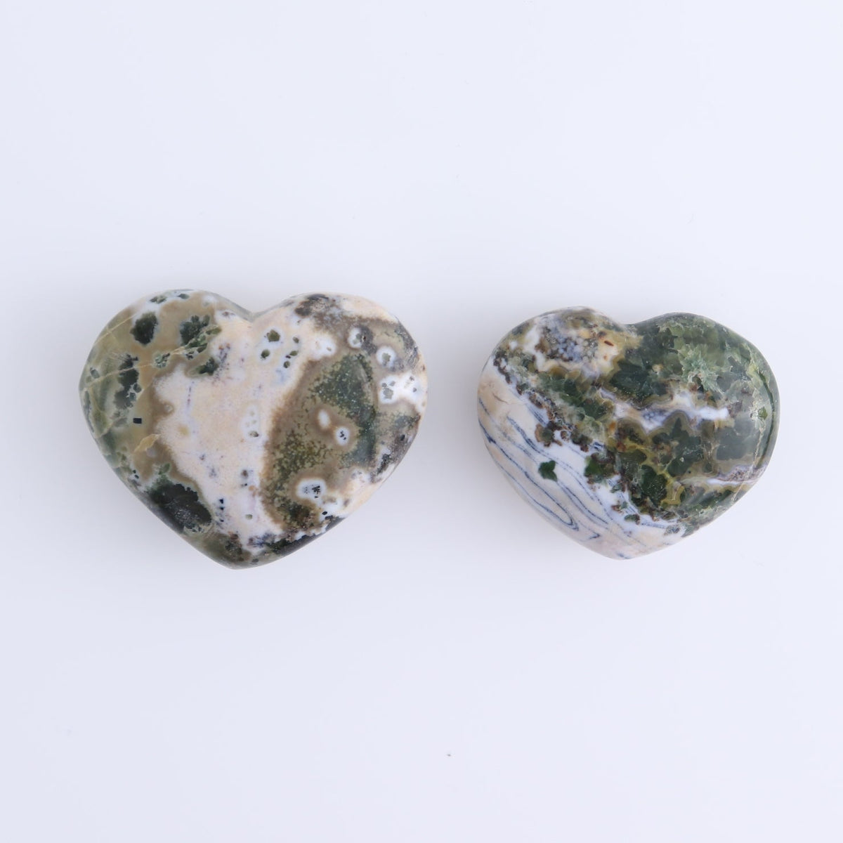 Ocean Jasper Hearts Set of 10