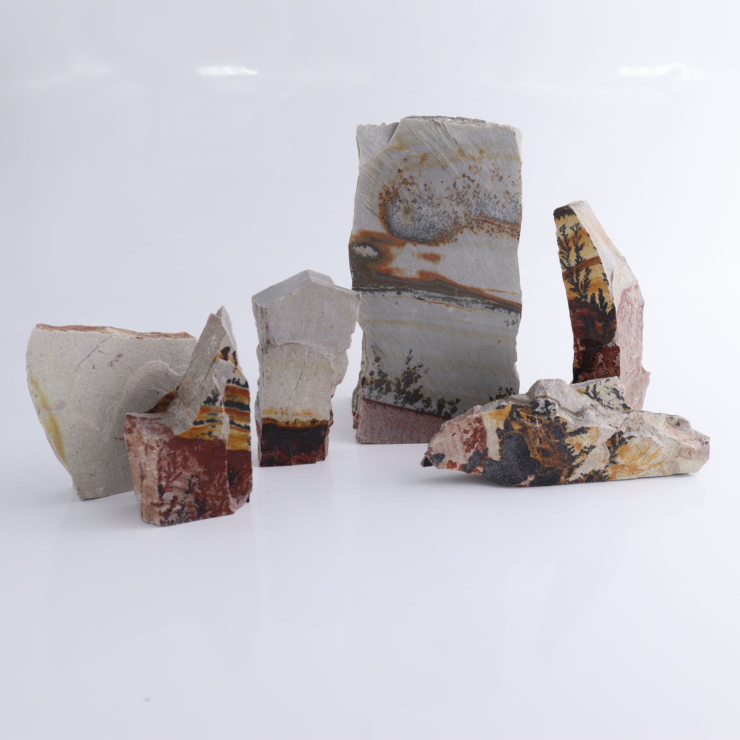 Dendrites Flat Set of 6 - Expert Wholesale and Supplier of Wholesale Crystals & Bulk Gemstones, ["Dendrite","Flats"]