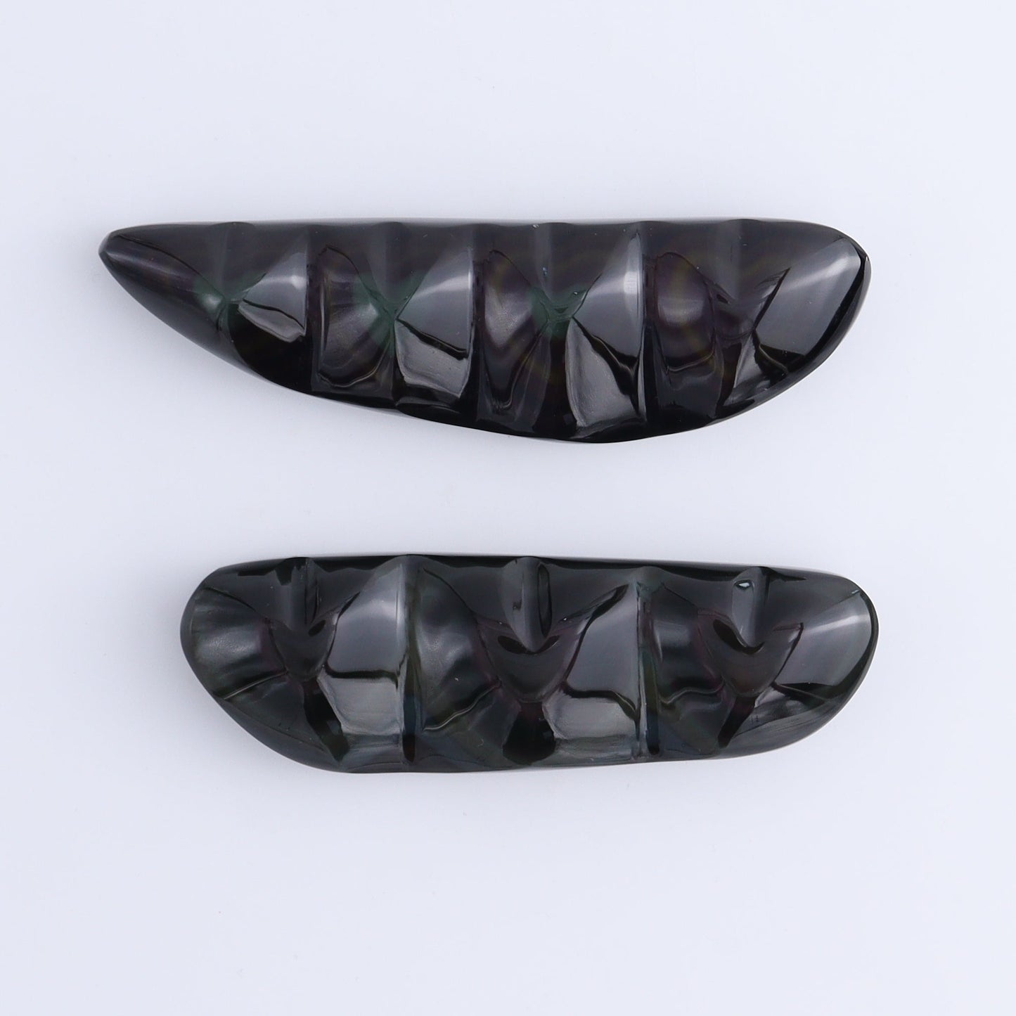Rainbow Obsidian Heart Set of 2 - Expert Wholesale and Supplier of Wholesale Crystals & Bulk Gemstones, ["Hearts","Mexico","Obsidian","Rainbow Obsidian"]