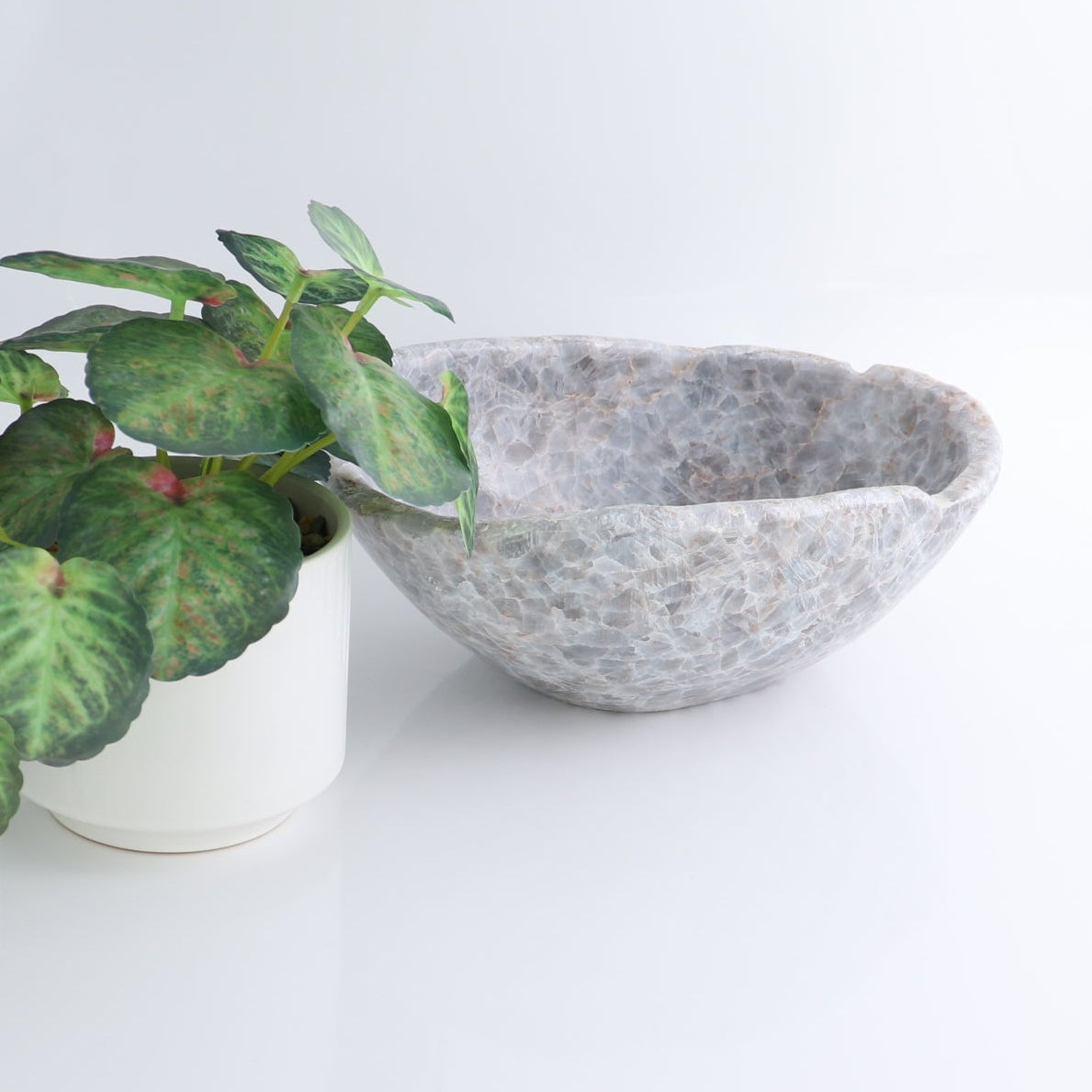 Blue Calcite Bowl 10"