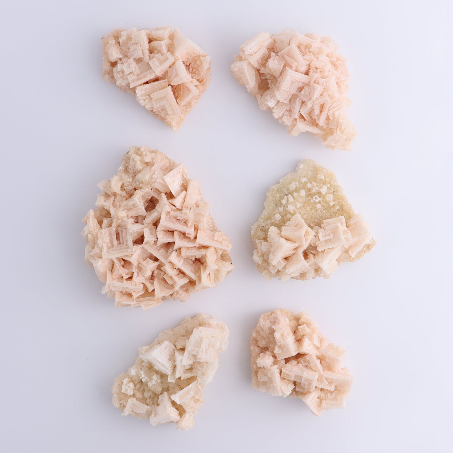 Halite and Halite on Trona from Owens Lake Set of 6 - Expert Wholesale and Supplier of Wholesale Crystals & Bulk Gemstones, ["California","Flats","Halite","halite on trona","Pink Halite","United States"]