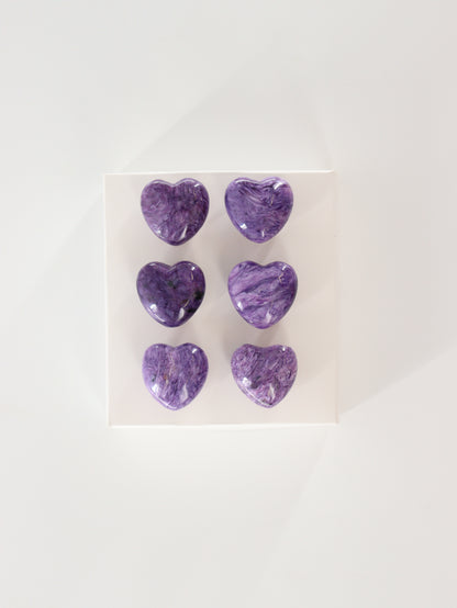 Charoite Hearts Set of 6 - Expert Wholesale and Supplier of Wholesale Crystals & Bulk Gemstones, []