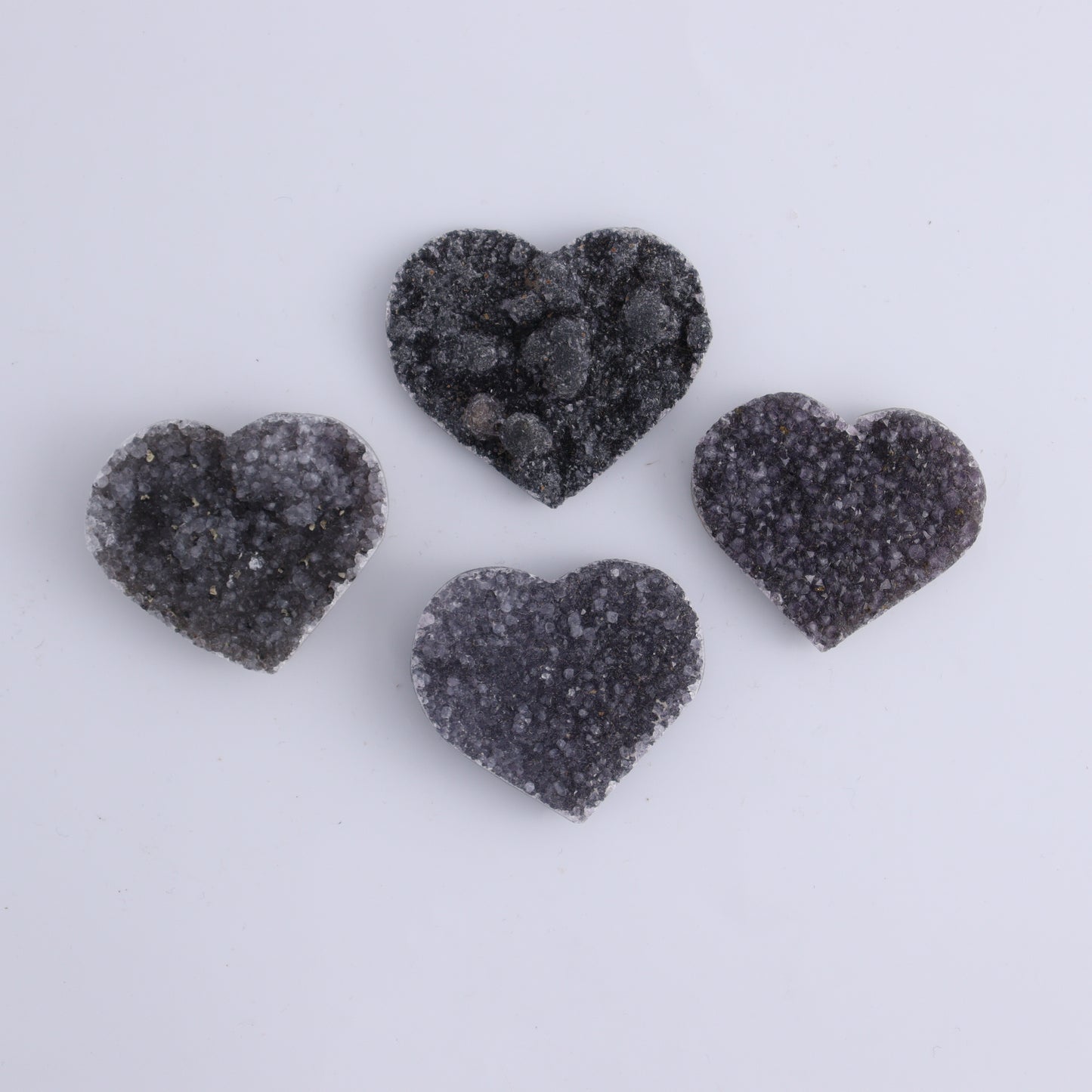 Amethyst Hearts Set of 8 - Expert Wholesale and Supplier of Wholesale Crystals & Bulk Gemstones, ["Amethyst","Hearts","Uruguay"]