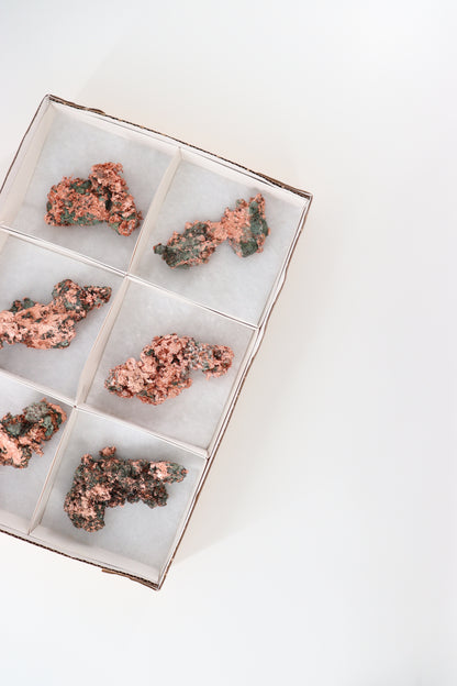 Native Copper 6pc Flat from Michigan - Expert Wholesale and Supplier of Wholesale Crystals & Bulk Gemstones, []