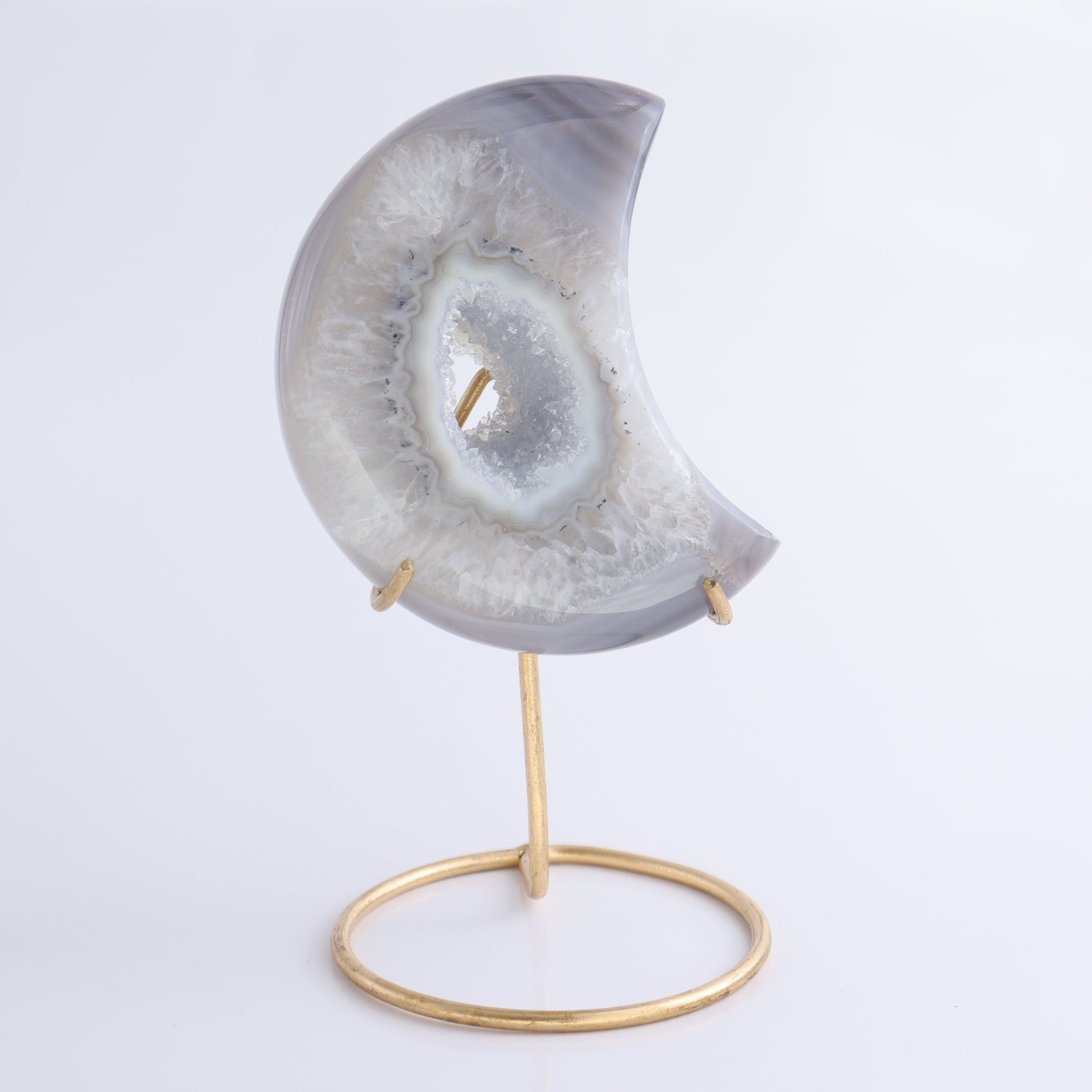 Agate Moons with Stand Set of 5 - Expert Wholesale and Supplier of Wholesale Crystals & Bulk Gemstones, ["Agate","Brazil","moons"]