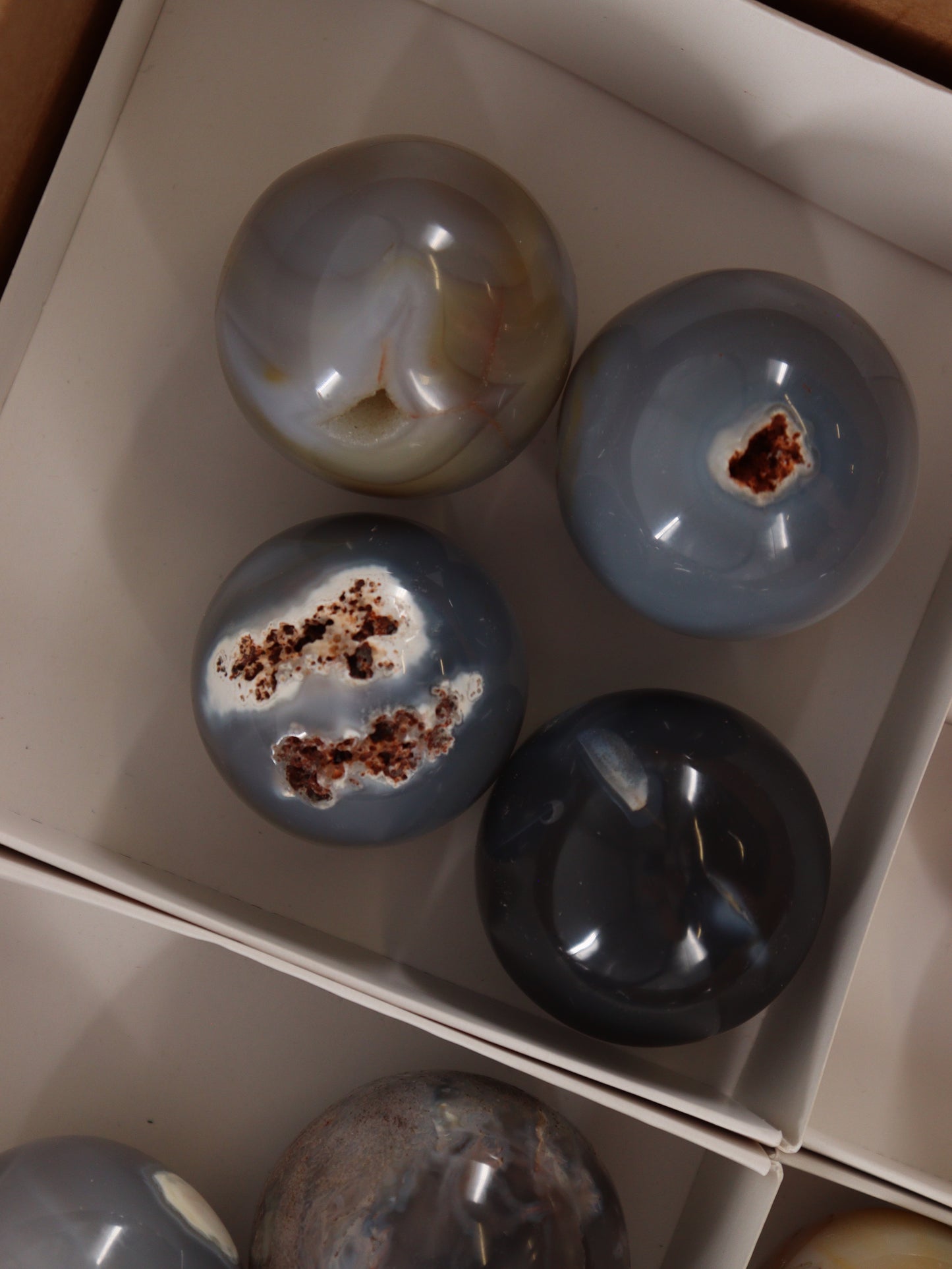 Agate Spheres Set of 12