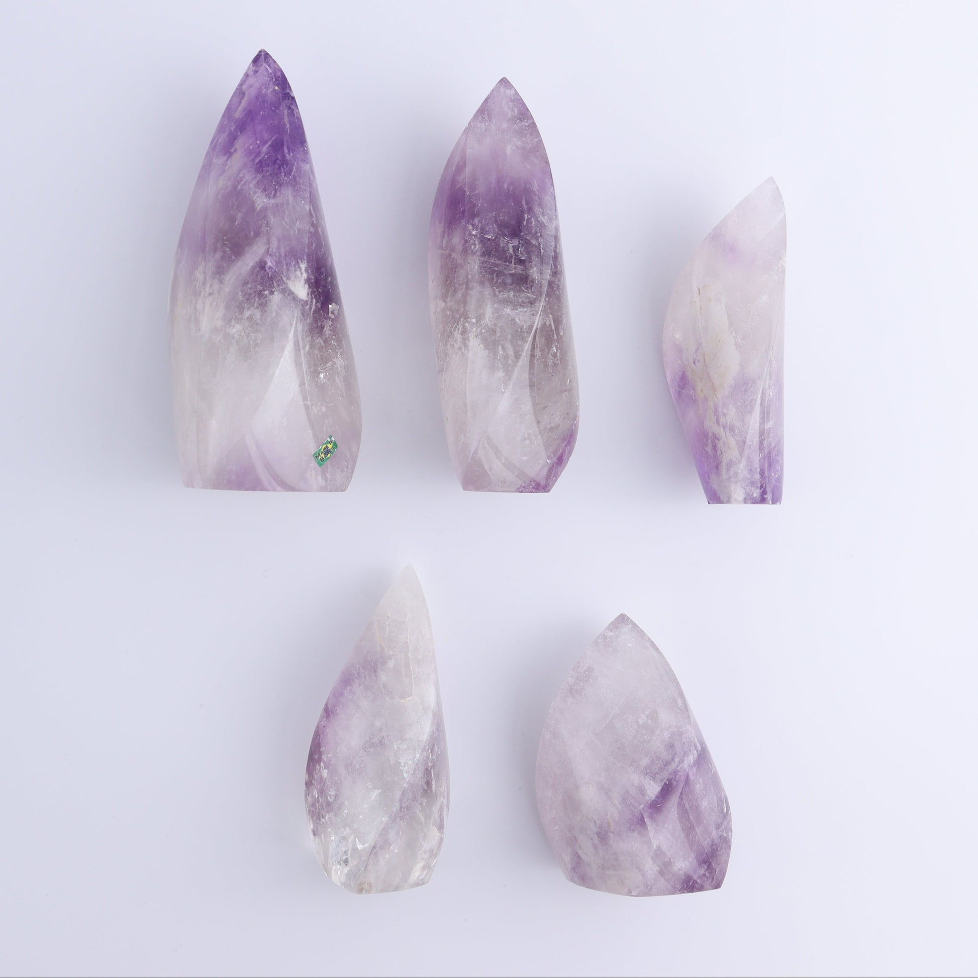 Amethyst Flames Set of 5 - Expert Wholesale and Supplier of Wholesale Crystals & Bulk Gemstones, ["Amethyst","Brazil","flames"]