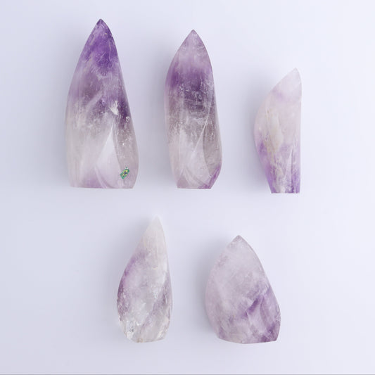 Amethyst Flames Set of 5 - Expert Wholesale and Supplier of Wholesale Crystals & Bulk Gemstones, ["Amethyst","Brazil","flames"]