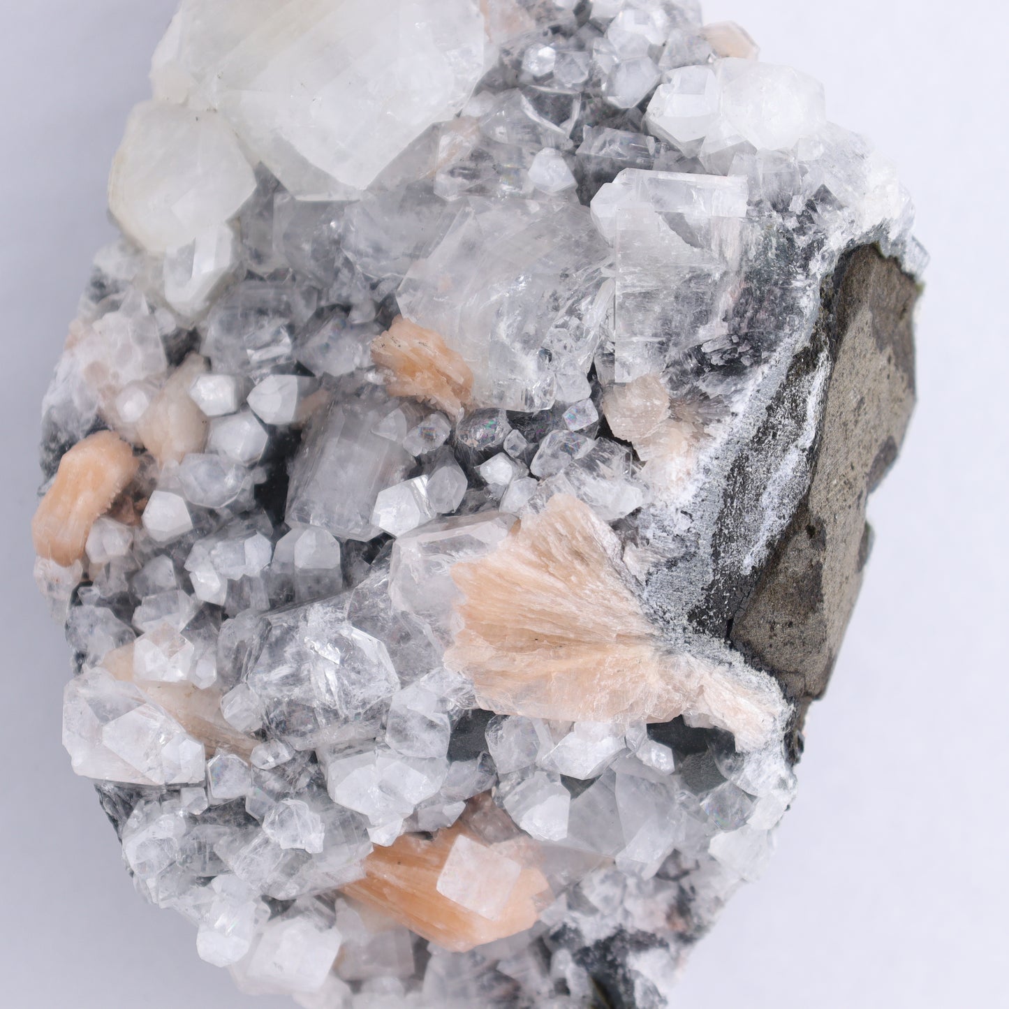 Apophyllite on Chalcedony Cluster - Expert Wholesale and Supplier of Wholesale Crystals & Bulk Gemstones, ["Apophyllite","Chalcedony","Clusters"]