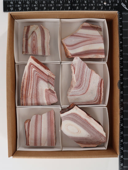 Rhyolite Slices and Slabs Set of 6 - Expert Supplier of Wholesale Crystals & Bulk Gemstones