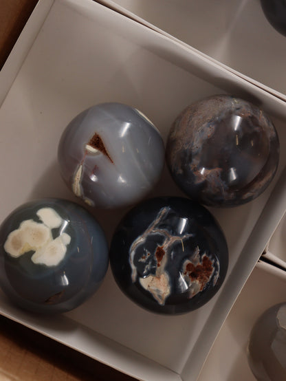 Agate Spheres Set of 12