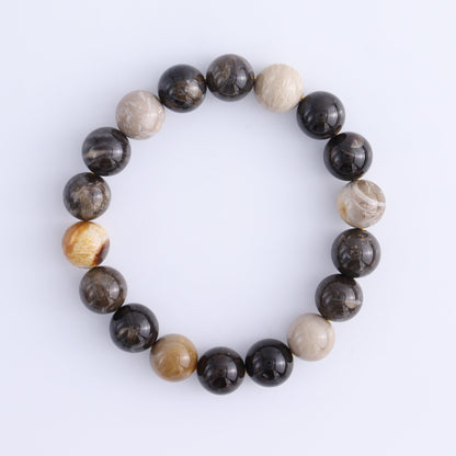 Petrified Wood Bracelet Set of 4