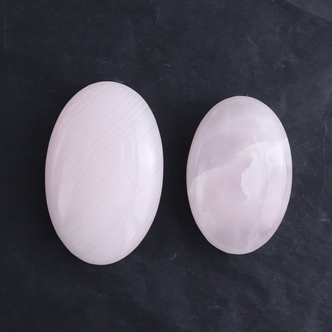 Pink Mangano Calcite Palm Stone Set of 6