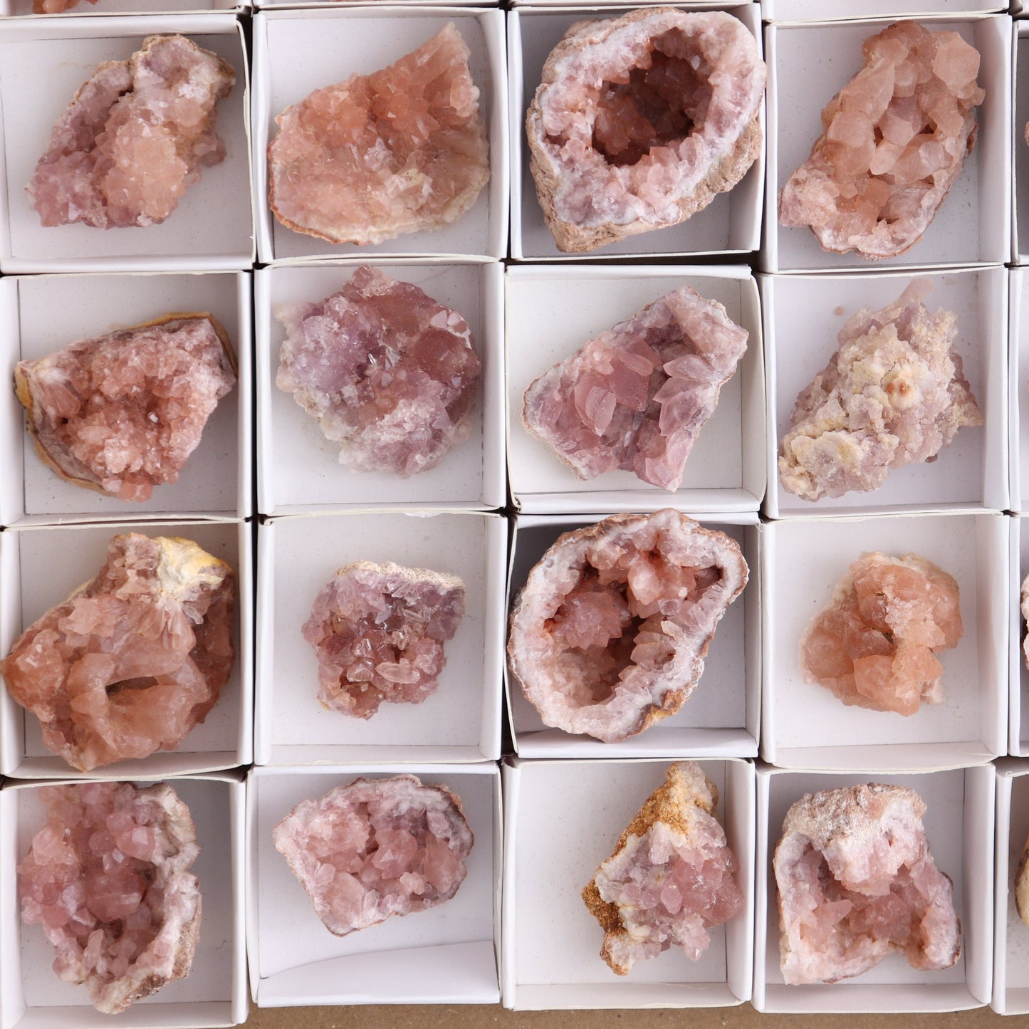 Pink Amethyst Clusters Set of 30