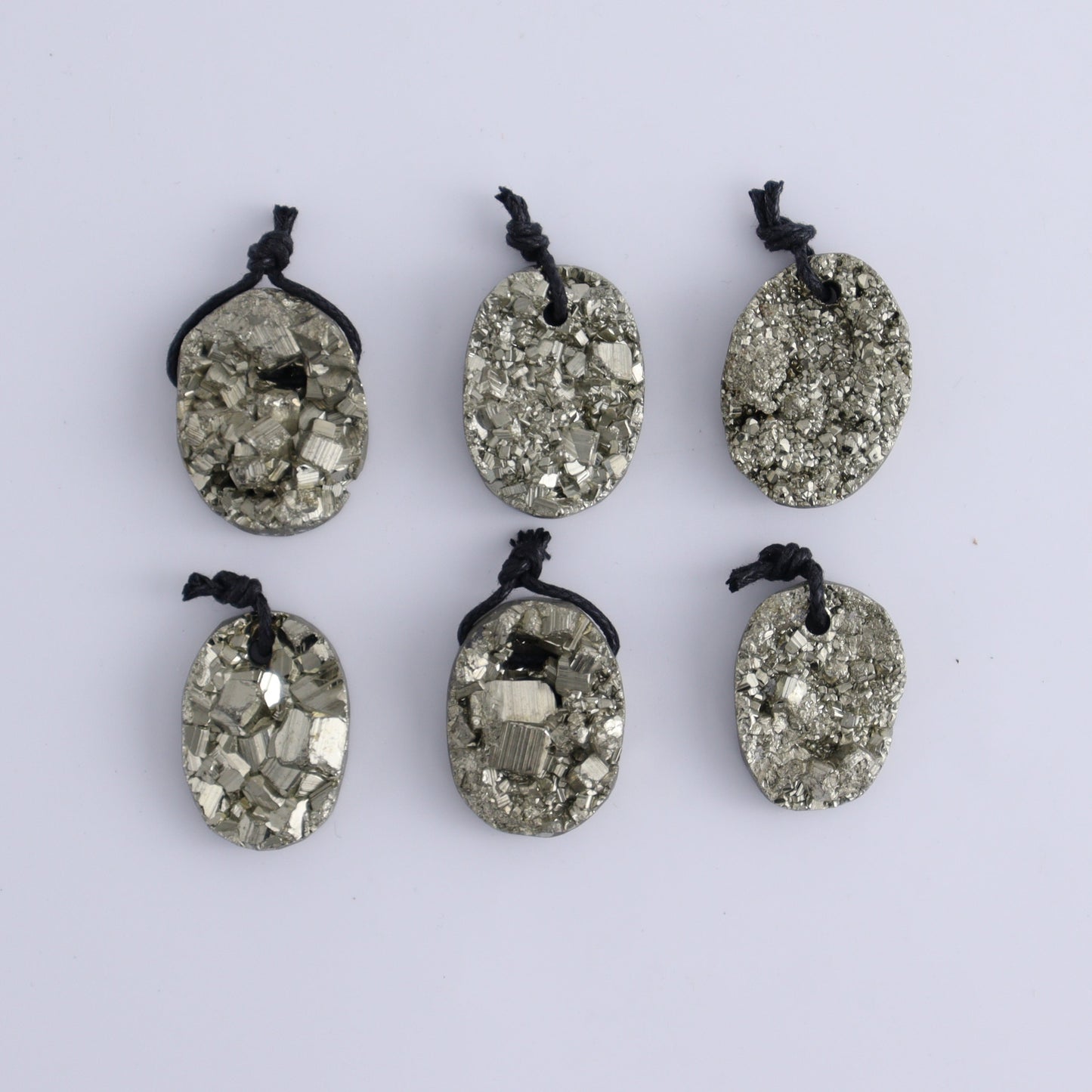 Pyrite Pendants Set of 6 - Expert Wholesale and Supplier of Wholesale Crystals & Bulk Gemstones, ["Pendant","Pendants","Pyrite"]
