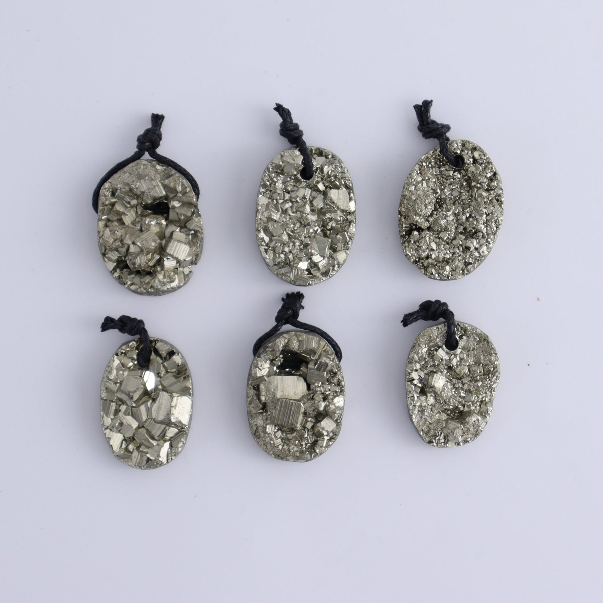 Pyrite Pendants Set of 6 - Expert Wholesale and Supplier of Wholesale Crystals & Bulk Gemstones, ["Pendant","Pendants","Pyrite"]