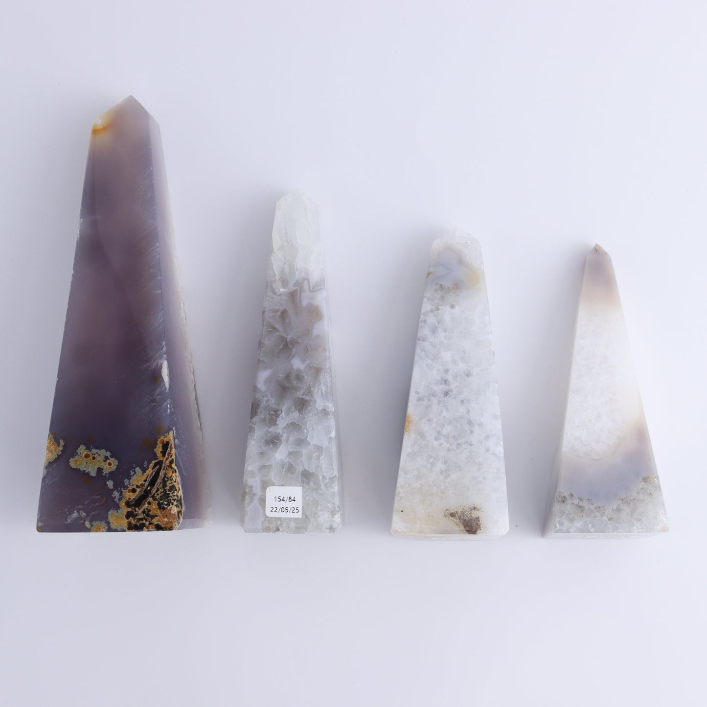 Agate Obelisk Set of 4 - Expert Wholesale and Supplier of Wholesale Crystals & Bulk Gemstones, ["Agate","Brazil","Obelisk"]