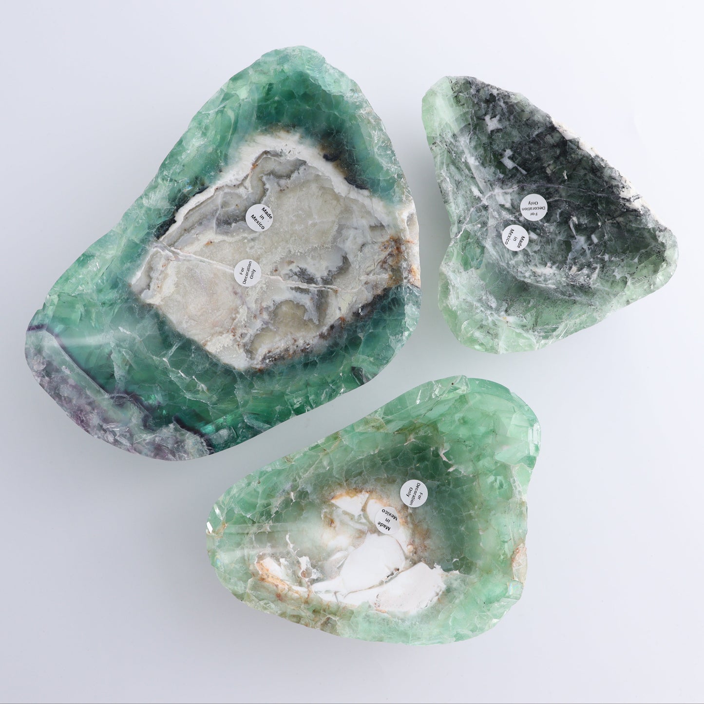 Fluorite Bowls Set of 3 - Expert Wholesale and Supplier of Wholesale Crystals & Bulk Gemstones, ["Bowls","Fluorite","Mexico"]