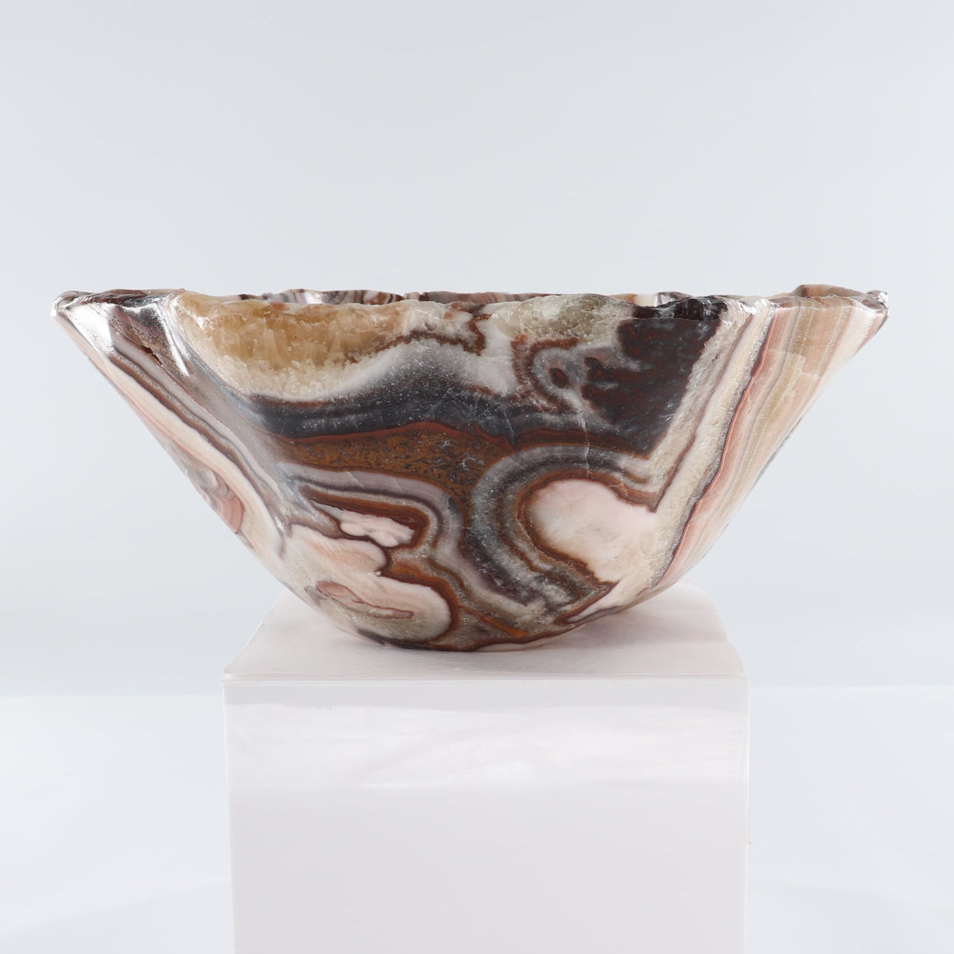Mexican Onyx/Calcite Bowl 15"