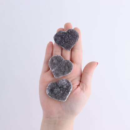Amethyst Hearts Set of 8 - Expert Wholesale and Supplier of Wholesale Crystals & Bulk Gemstones, ["Amethyst","Hearts","Uruguay"]
