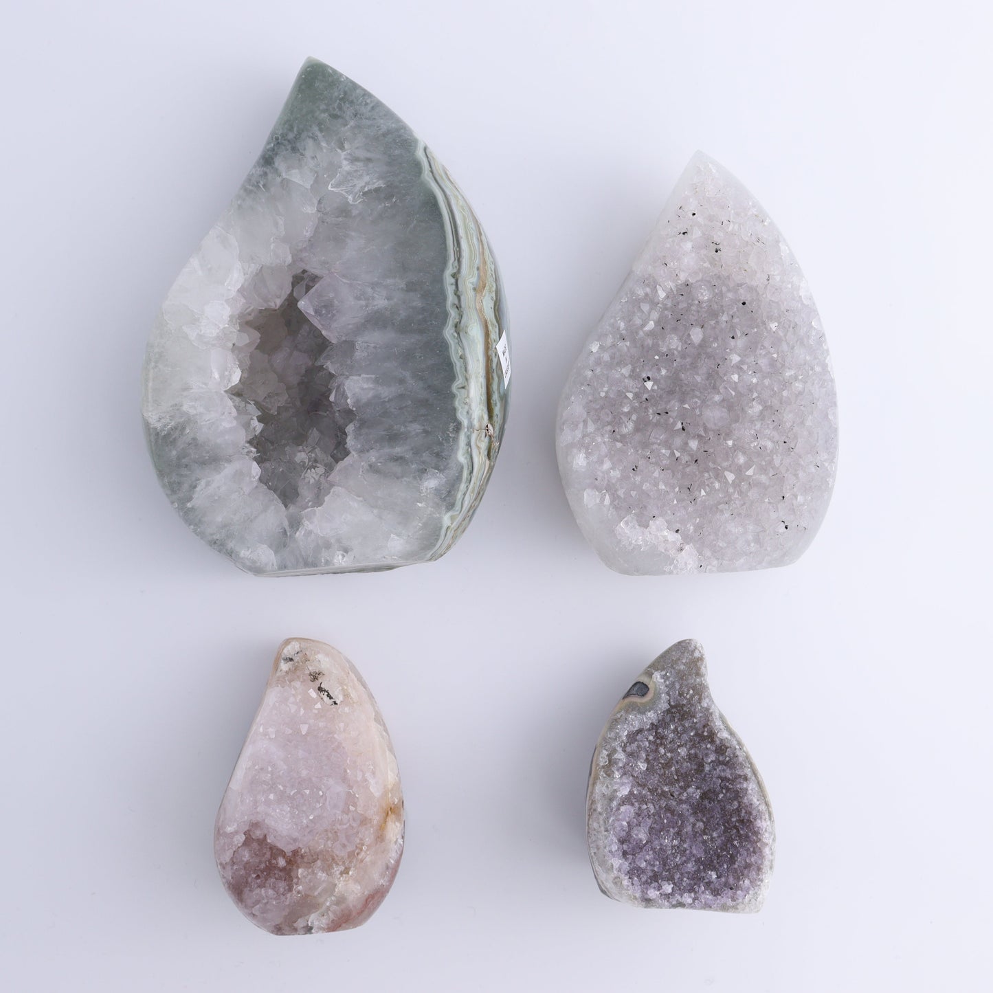 Uruguay Druzy Amethyst Flames Set of 4 - Expert Wholesale and Supplier of Wholesale Crystals & Bulk Gemstones, ["Amethyst","flames","Uruguay"]