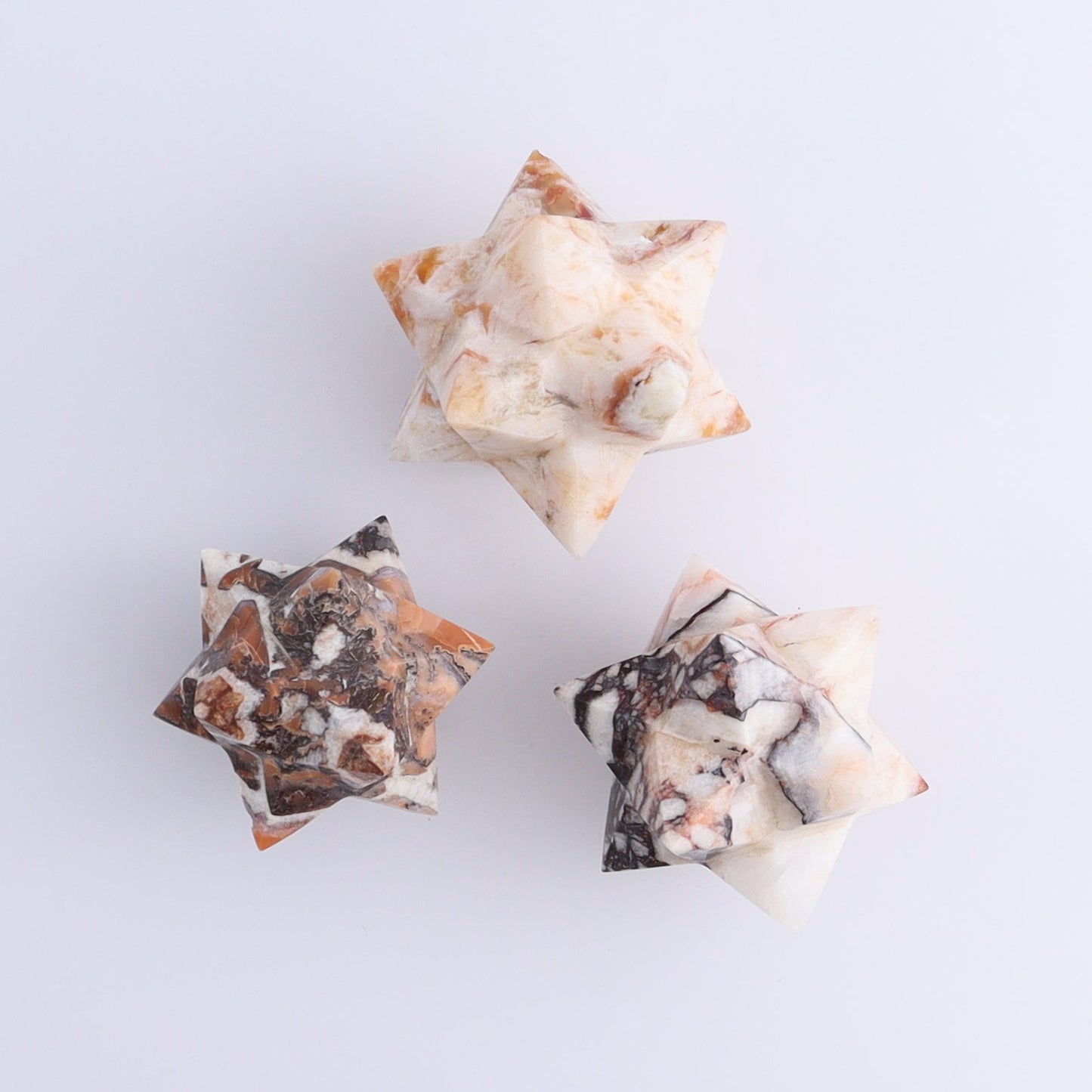 Mixed Stones Stars Set of 12 - Expert Wholesale and Supplier of Wholesale Crystals & Bulk Gemstones, ["jasper","Quartz","Rose Quartz","stars"]