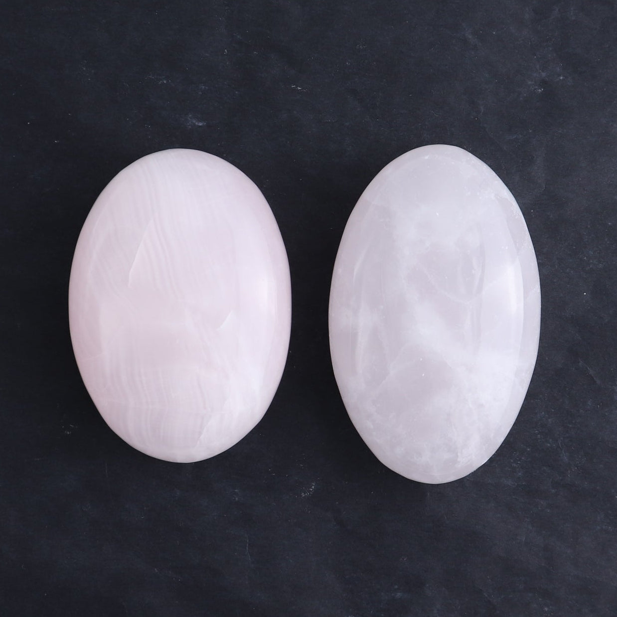 Pink Mangano Calcite Palm Stone Set of 6