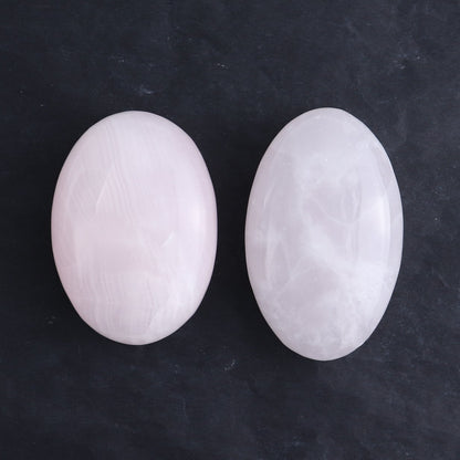 Pink Mangano Calcite Palm Stone Set of 6