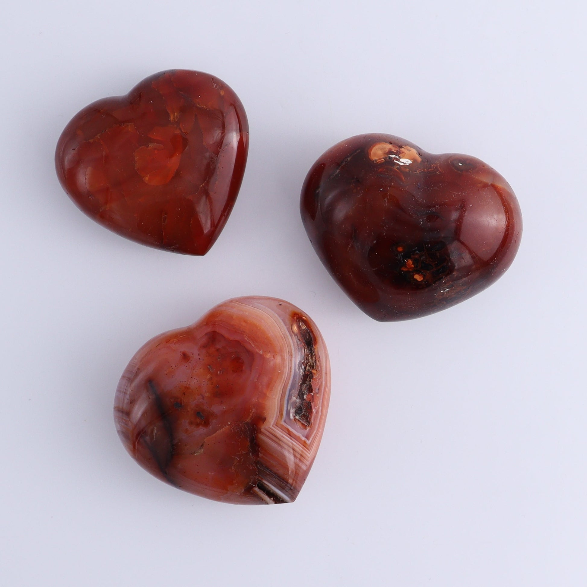 Carnelian Hearts Set of 12 - Expert Wholesale and Supplier of Wholesale Crystals & Bulk Gemstones, ["carnelian","Hearts","Madagascar"]