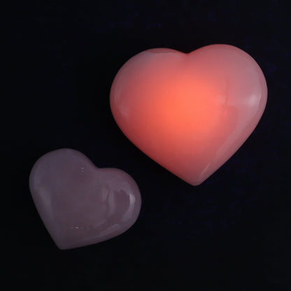 Pink Mangano Calcite Hearts Set of 6 - Expert Wholesale and Supplier of Wholesale Crystals & Bulk Gemstones, ["Calcite","Hearts","Madagascar","Pink Calcite"]
