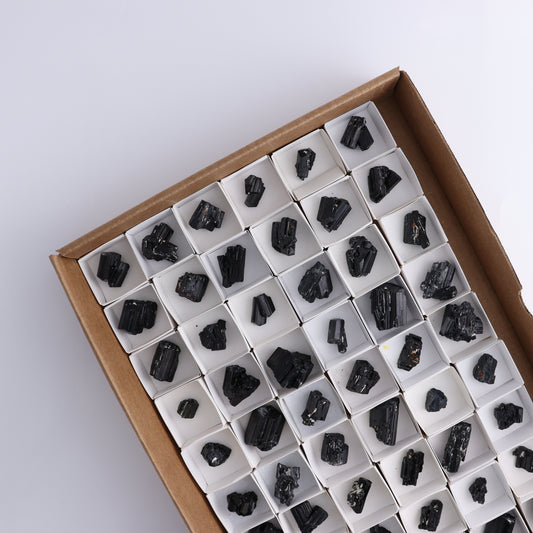Black Tourmaline Roughs Set of 54 - Expert Wholesale and Supplier of Wholesale Crystals & Bulk Gemstones, ["Black Tourmaline","Madagascar","Rough","Tourmaline"]
