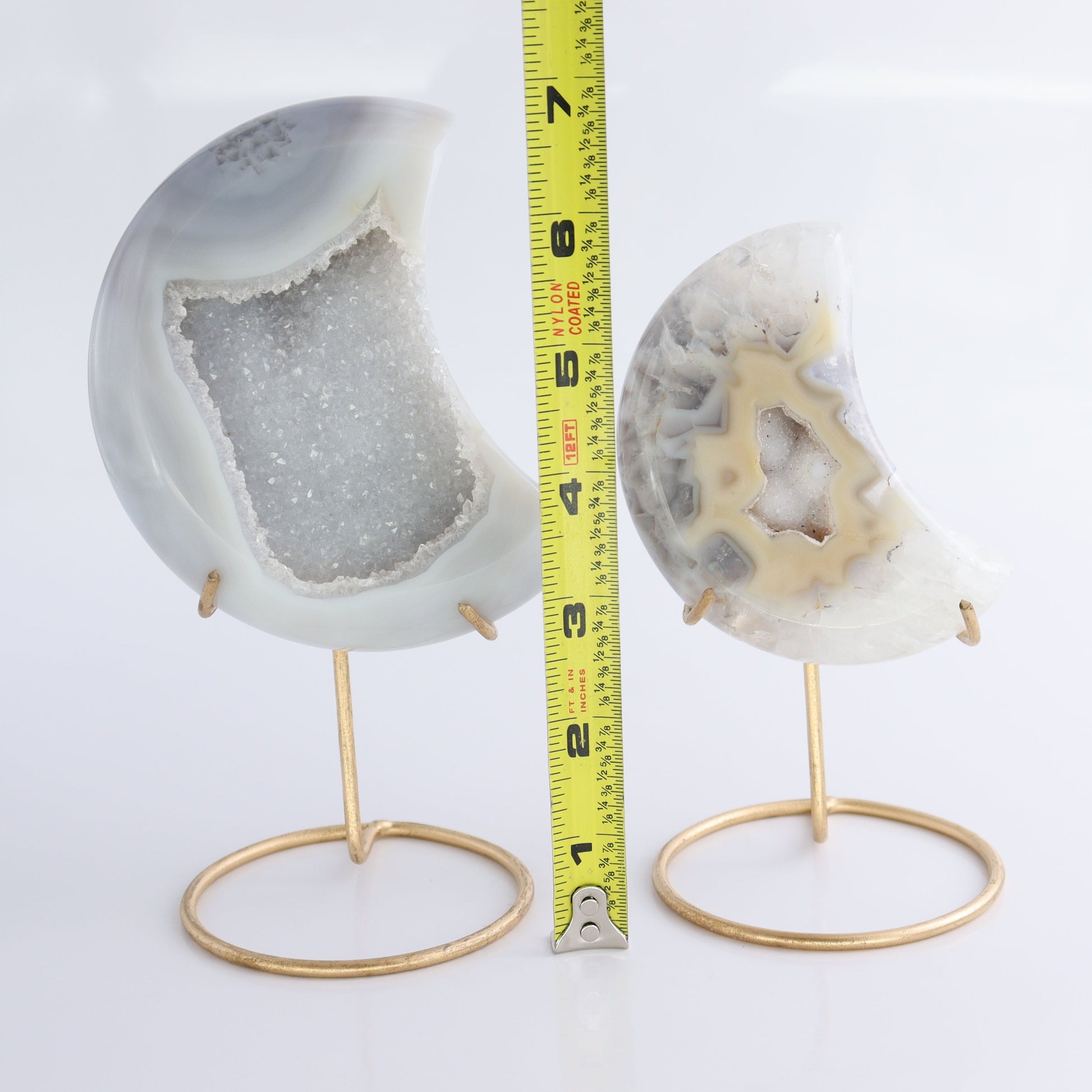 Agate Moons with Stand Set of 5 - Expert Wholesale and Supplier of Wholesale Crystals & Bulk Gemstones, ["Agate","Brazil","moons"]