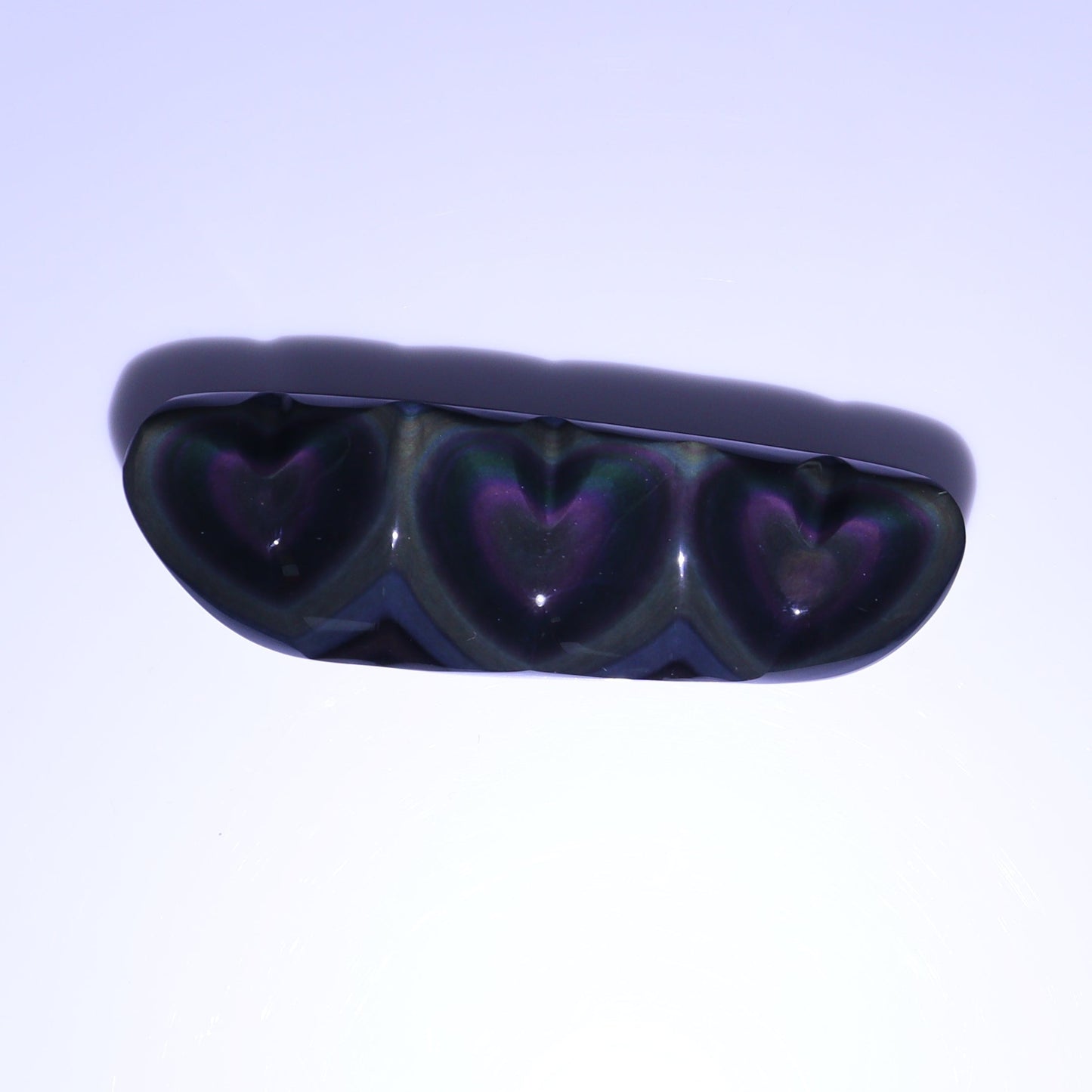 Rainbow Obsidian Heart Set of 2 - Expert Wholesale and Supplier of Wholesale Crystals & Bulk Gemstones, ["Hearts","Mexico","Obsidian","Rainbow Obsidian"]