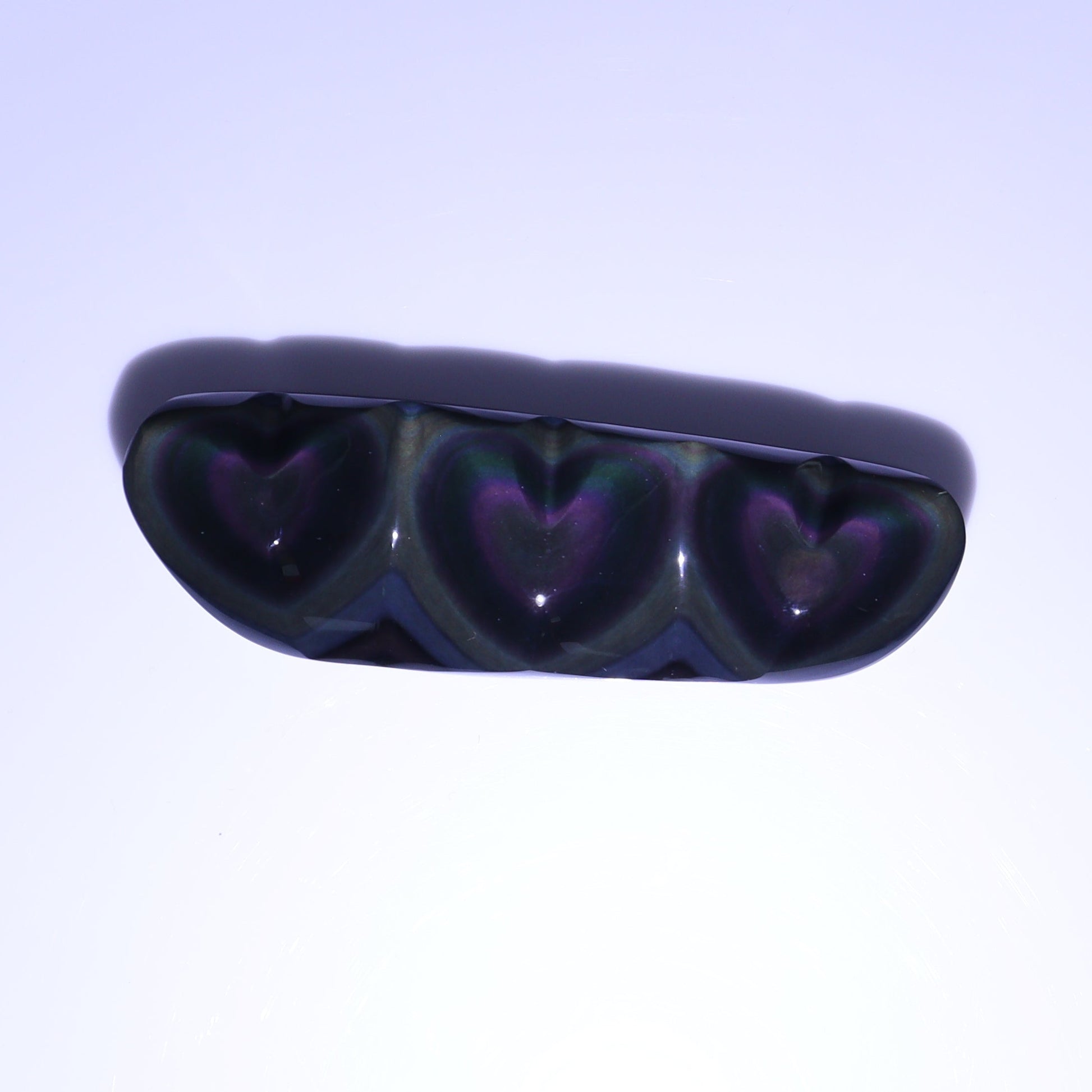Rainbow Obsidian Heart Set of 2 - Expert Wholesale and Supplier of Wholesale Crystals & Bulk Gemstones, ["Hearts","Mexico","Obsidian","Rainbow Obsidian"]