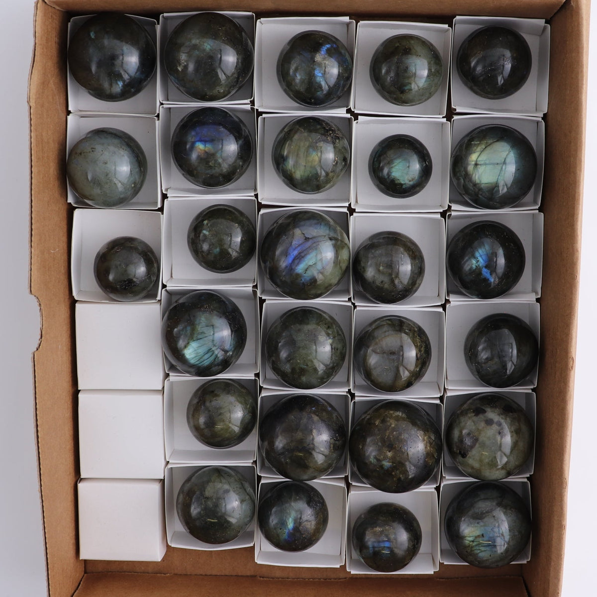 Labradorite Spheres Set of 27