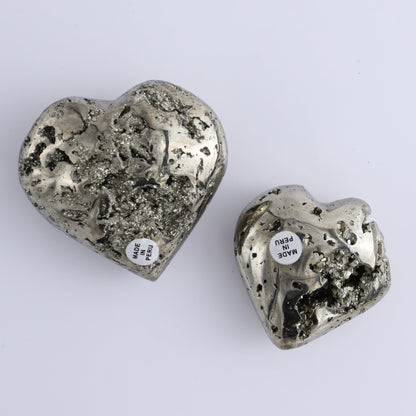 Pyrite Hearts Set of 12 - Expert Wholesale and Supplier of Wholesale Crystals & Bulk Gemstones, ["Hearts","Peru","Pyrite"]
