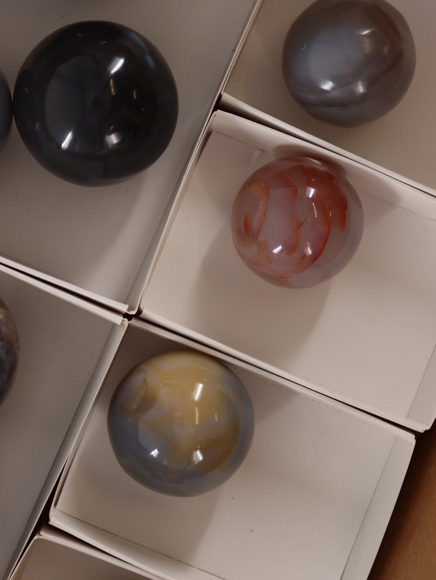 Agate Spheres Set of 12