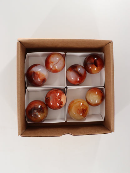 Carnelian Spheres Set of 8 - Expert Wholesale and Supplier of Wholesale Crystals & Bulk Gemstones, []