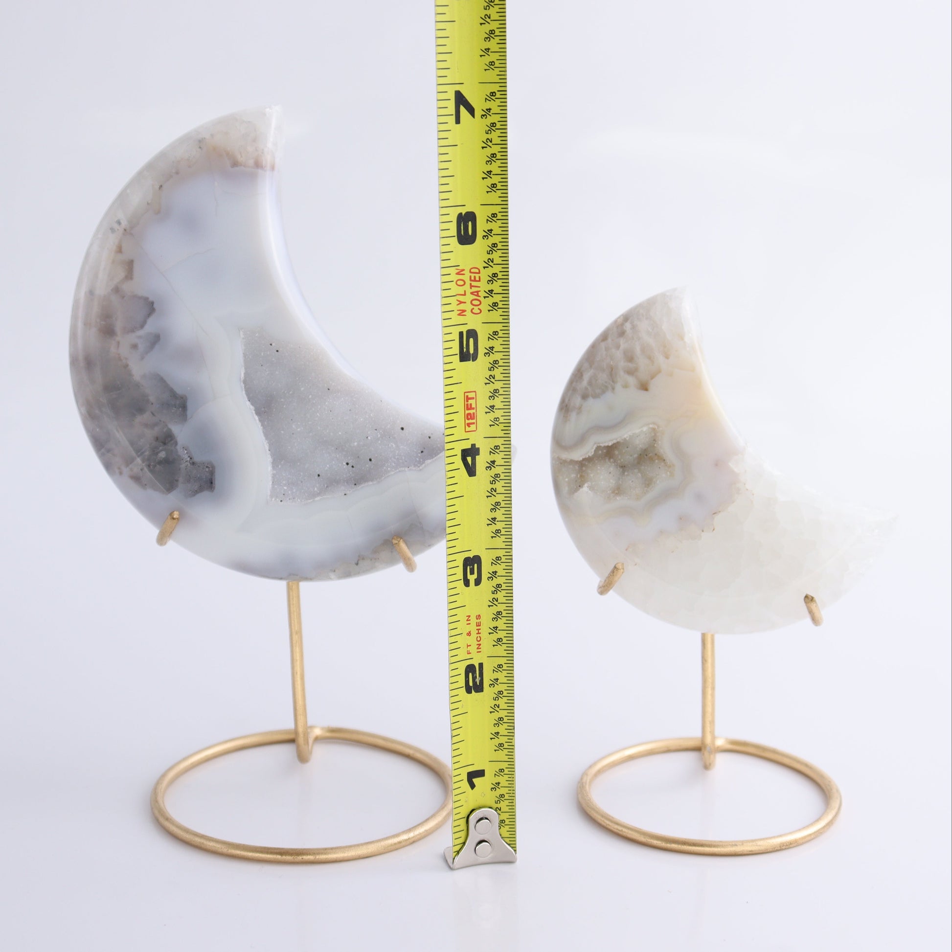 Agate Moons with Stand Set of 5 - Expert Wholesale and Supplier of Wholesale Crystals & Bulk Gemstones, ["Agate","Brazil","moons"]