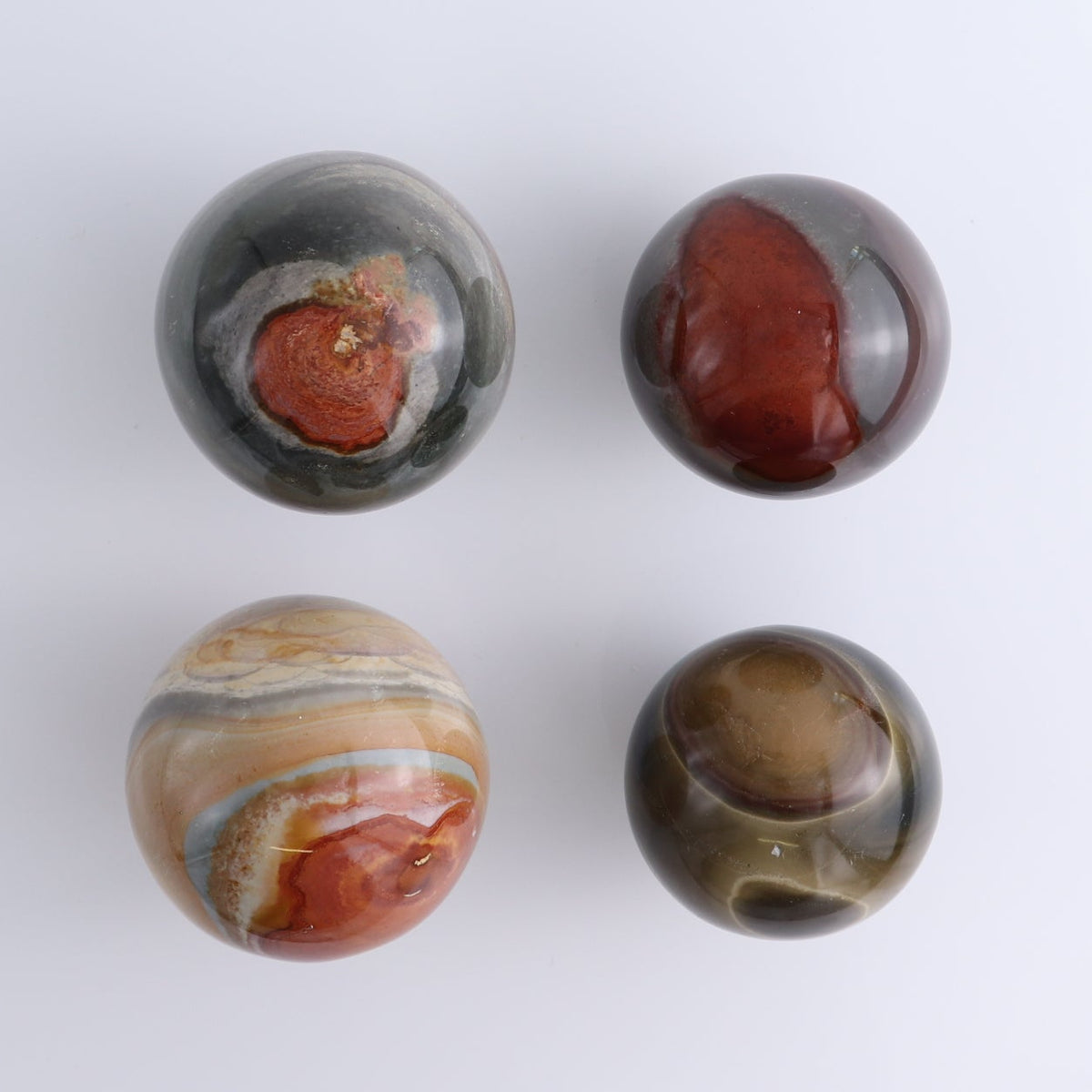 Polychrome Jasper Spheres Set of 4