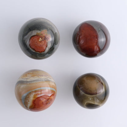 Polychrome Jasper Spheres Set of 4