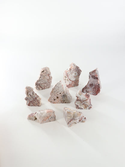 Crazy Lace Agate Cut Base Set of 8 - Expert Supplier of Wholesale Crystals & Bulk Gemstones