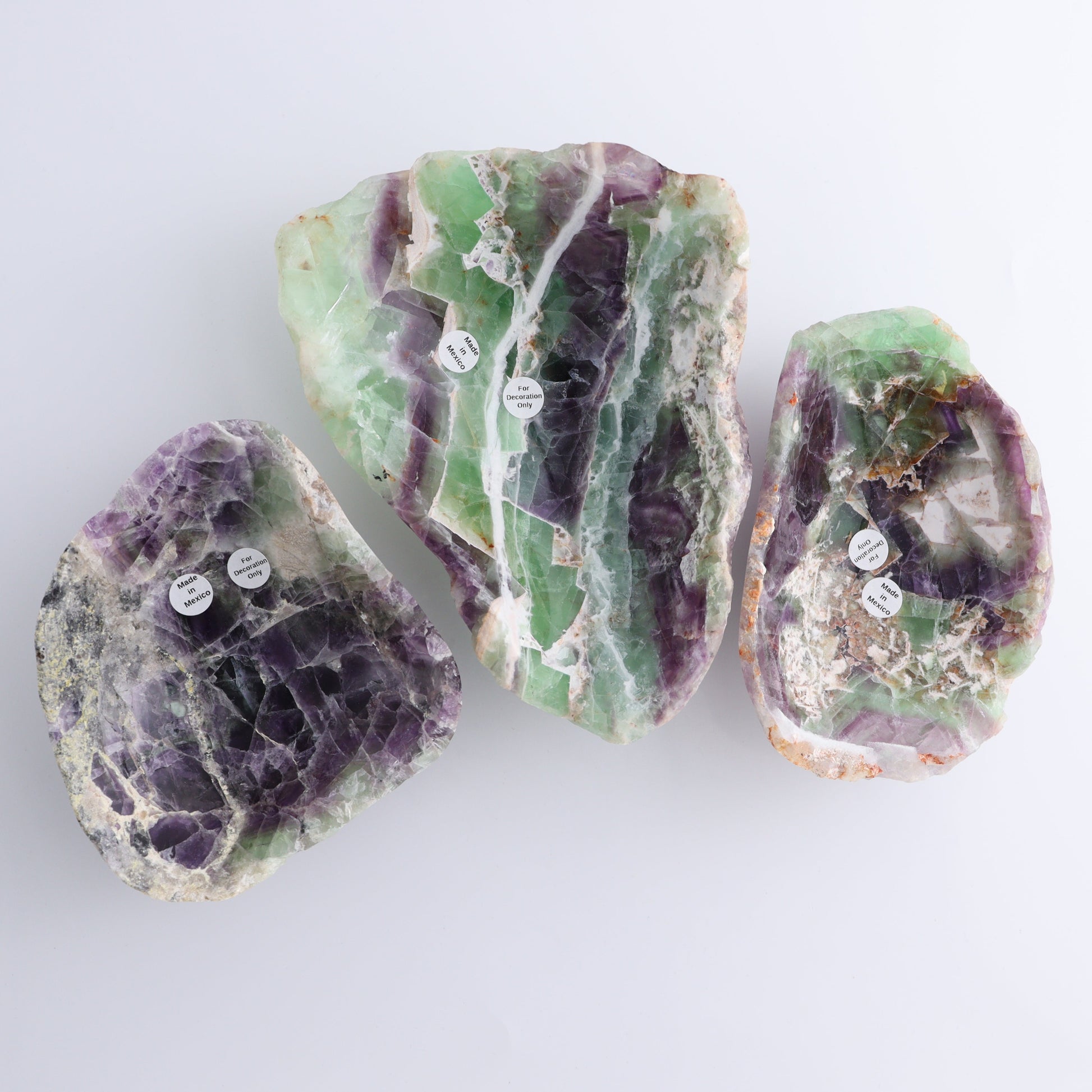 Fluorite Bowls Set of 3 - Expert Wholesale and Supplier of Wholesale Crystals & Bulk Gemstones, ["Bowls","Fluorite","Mexico"]