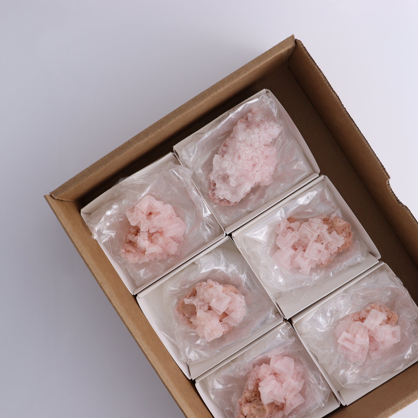 Searles Lake Halite Flat of 6 - Expert Wholesale and Supplier of Wholesale Crystals & Bulk Gemstones, ["Flats","Halite","United States"]