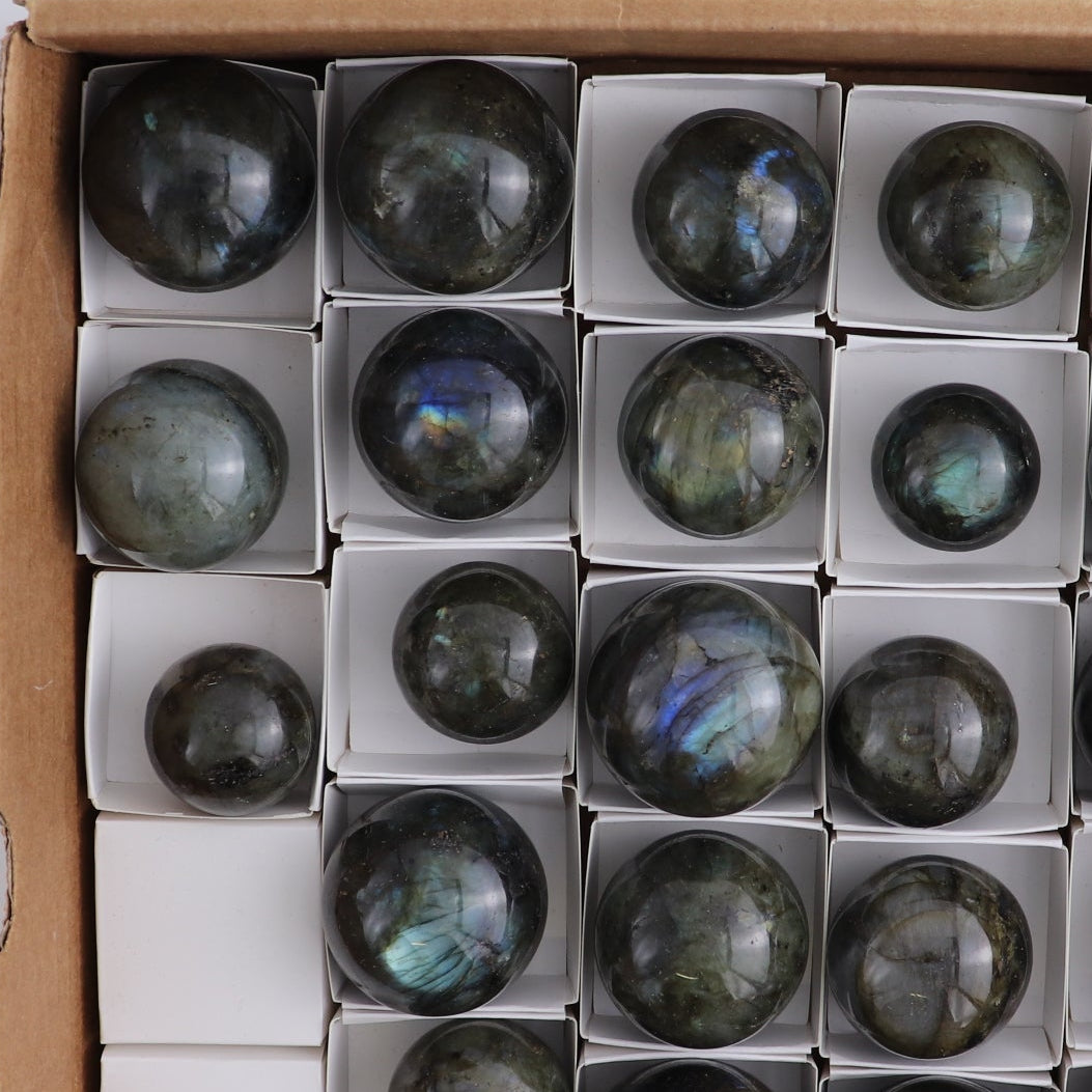 Labradorite Spheres Set of 27