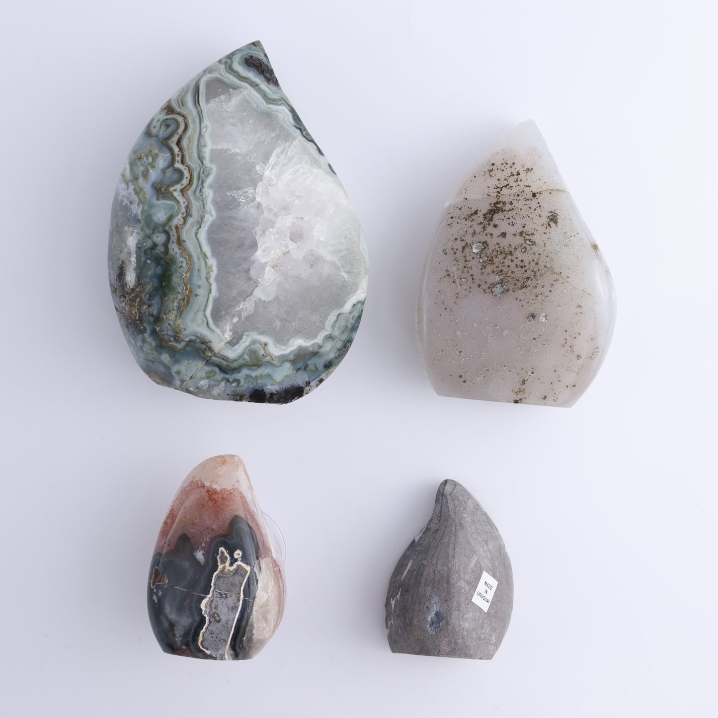 Uruguay Druzy Amethyst Flames Set of 4 - Expert Wholesale and Supplier of Wholesale Crystals & Bulk Gemstones, ["Amethyst","flames","Uruguay"]