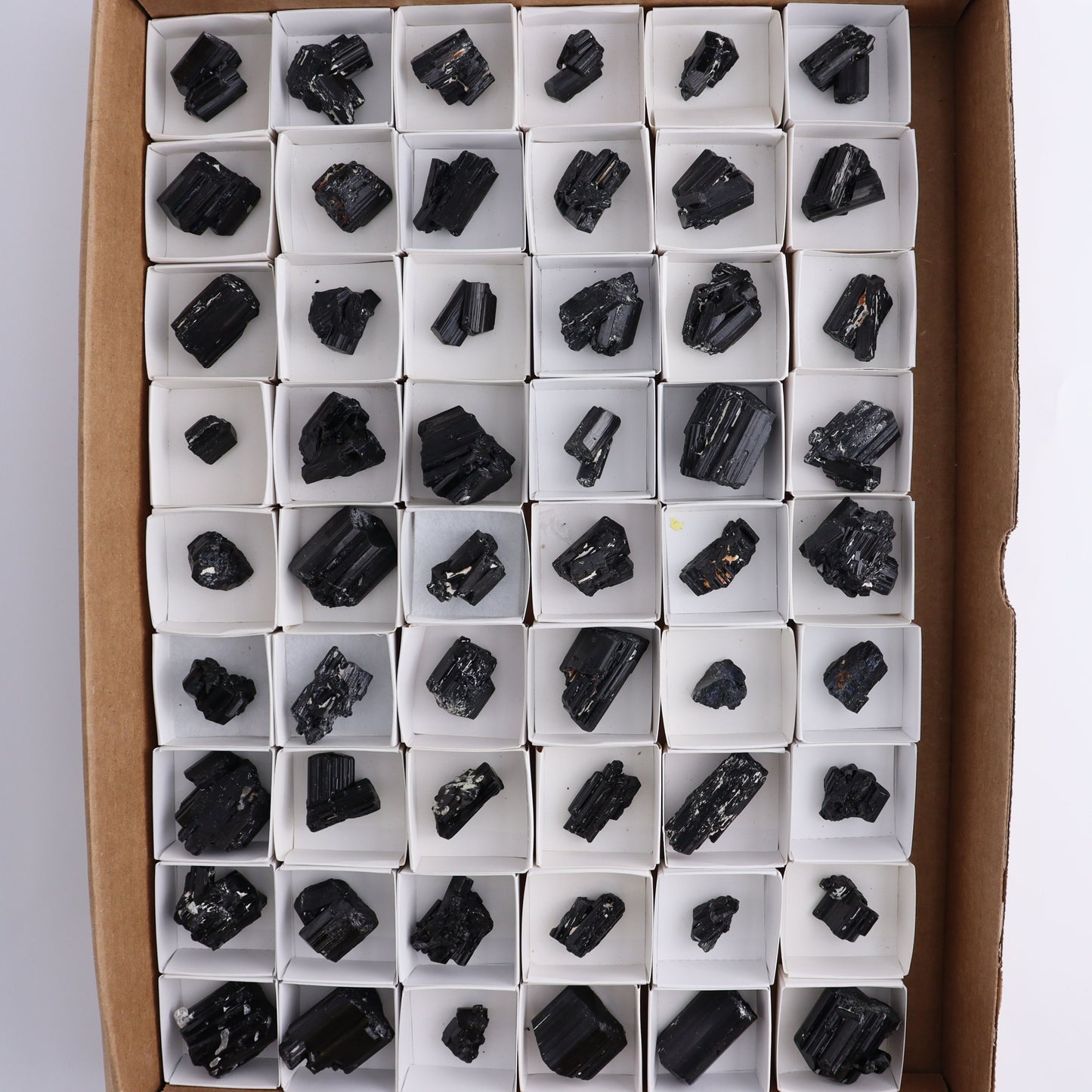 Black Tourmaline Roughs Set of 54 - Expert Wholesale and Supplier of Wholesale Crystals & Bulk Gemstones, ["Black Tourmaline","Madagascar","Rough","Tourmaline"]