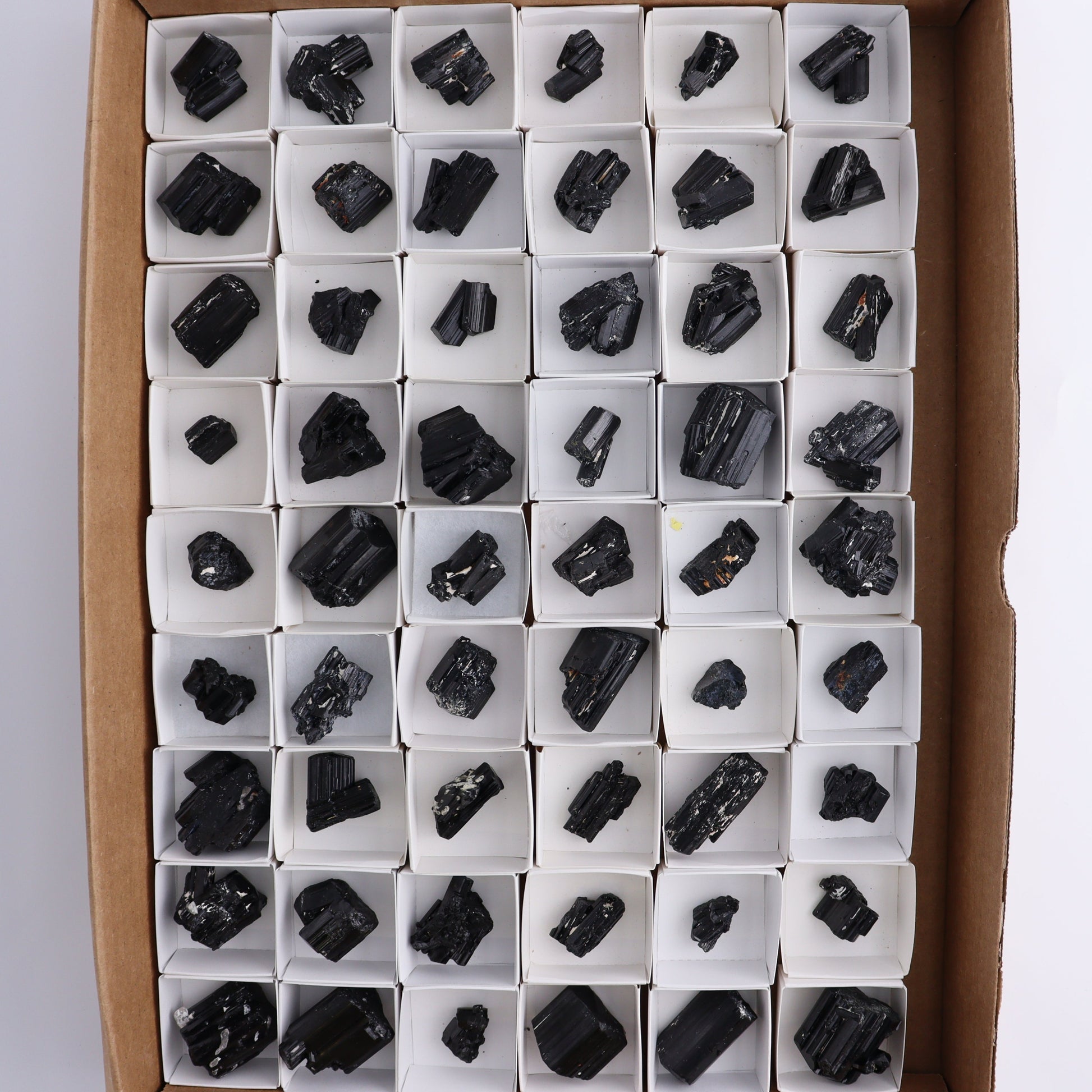 Black Tourmaline Roughs Set of 54 - Expert Wholesale and Supplier of Wholesale Crystals & Bulk Gemstones, ["Black Tourmaline","Madagascar","Rough","Tourmaline"]