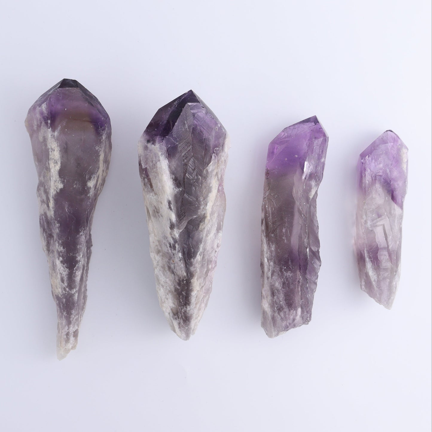 Amethyst Polished Tips Set of 4 - Expert Wholesale and Supplier of Wholesale Crystals & Bulk Gemstones, ["Amethyst","Polished Tip"]