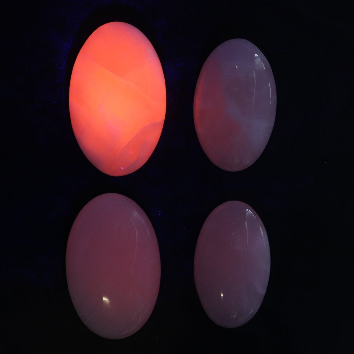 Pink Mangano Calcite Palm Stone Set of 6